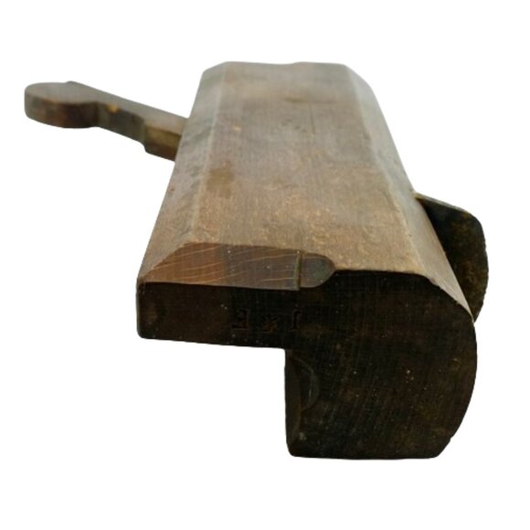 ANTIQUE Wood Planer DECORATIVE MOLDING PLANE COLLECTIBLE HAND TOOL - Picture 3 of 5